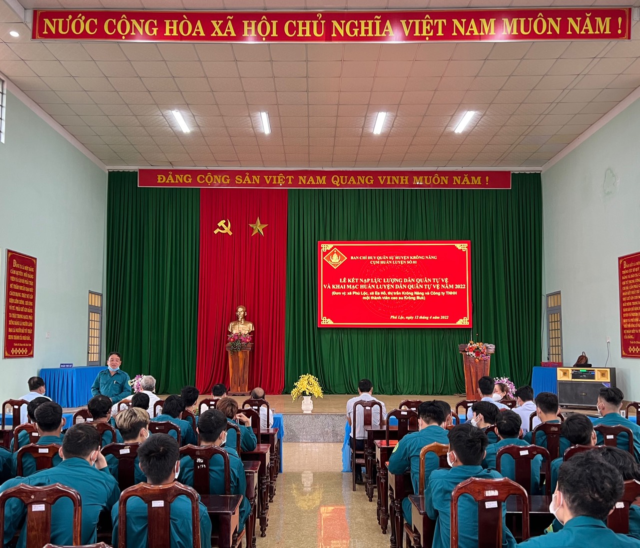 Khai mạc huấn luyện dân quân tự vệ năm 2022. Cụm huấn luyện số 1